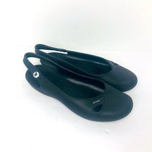 Crocs Alice Mary Janes Flats Shoes Clogs Slip On Women's Size 10 Black